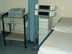Equipamentos de electroterapia existentes nas instalações da Fisinor